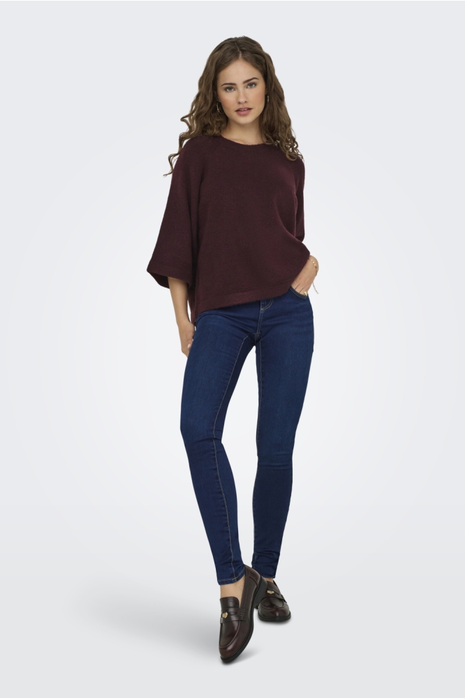 ONLSIMONI 3/4 PULLOVER KNT NOOS 15333199 Port Royale/MELANGE